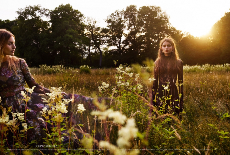 Renee Meijer en Romy Schönberger for Harpers Bazaar Dutch September 2014 Photographer Violaine Chapa 