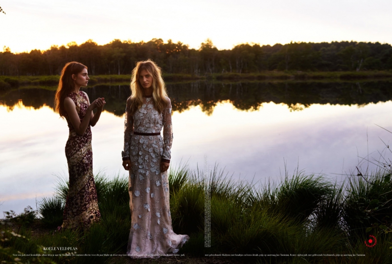 Renee Meijer en Romy Schönberger for Harpers Bazaar Dutch September 2014 Photographer Violaine Chapa 