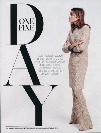 Sophie Vlaming for Dutch Marie Claire February 2015 photographer David Cohen de Lara 