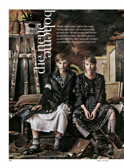 Gwen Loos en Renee Meijer for German Elle april 2015 photographer Carl Bengtsson 