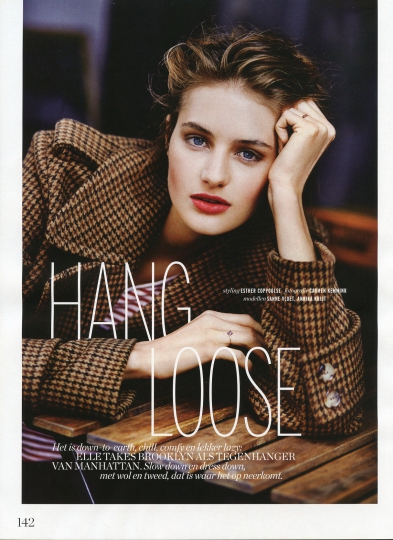 Sanne Vloet for Elle Dutch September 2015 photographer Carmen Kemmink, stylist Esther Coppoolse 