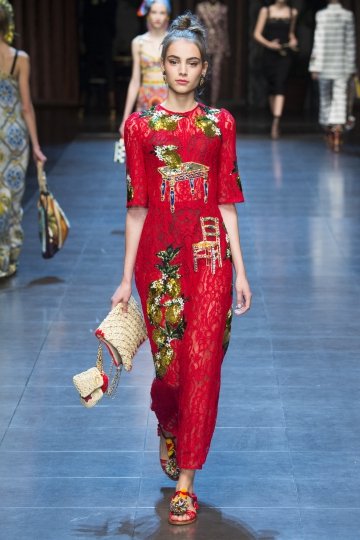 Romy Schönberger shows Milan Spring Summer 2016 Dolce  Gabbana