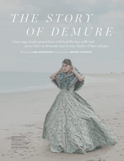 Sophie Vlaming for Brides Magazine December 2015 Photographer Carl Bengtsson 