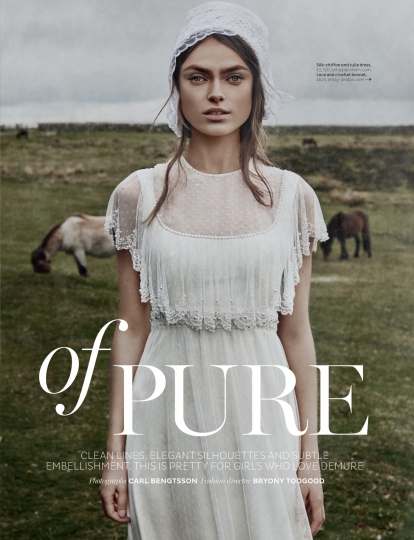 Sophie Vlaming for Brides Magazine December 2015 Photographer Carl Bengtsson II 