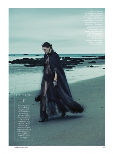 Kim Noorda for German Elle December 2015 Photographer Carl Bengtsson 