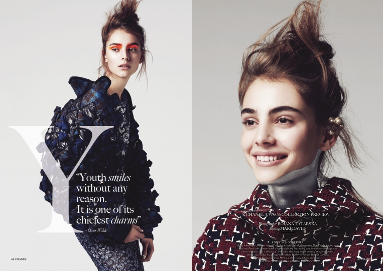 Romy Schönberger for Glass December 2015 Photographer Bojana Tatarska 