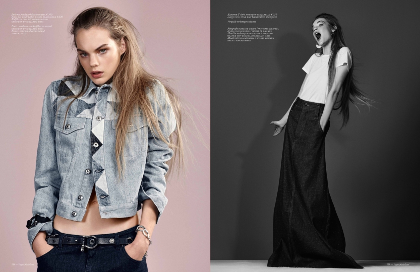 Estella Boersma for Dutch Vogue May 2016 Photographer Marc de Groot, stylist Jos van Heel, hair/make-up Irena Ruben 