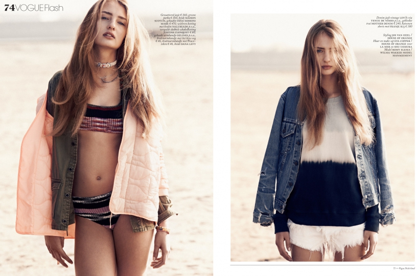 Romy Elema for Dutch Vogue June 2016, Photographer Paul Bellaart, styling Jos van Heel 