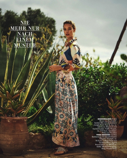 Elise van ’t Zand for Brigitte June 2016, Photographer Frederik Magnuson, Produktion Wiebke Brederhorst 