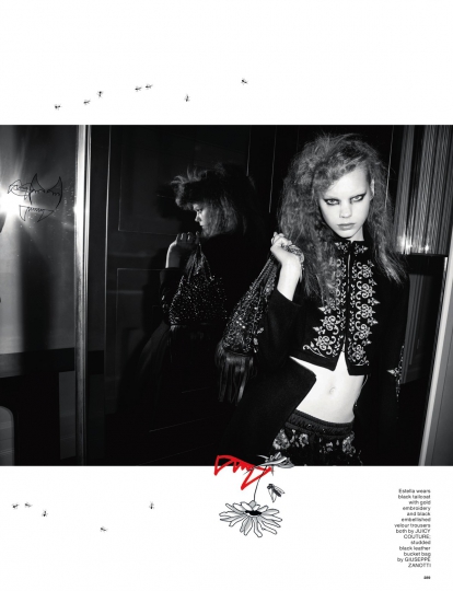 Estella Boersma for Love Magazine September 2016, photographer Phil Poynter and drawings Estella Boersma 