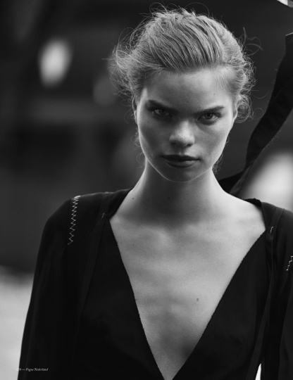 Elisa Hupkes first major story for Dutch Vogue October 2016, photographer Peter Lindbergh, stylist Julia von Boehm, hair Odile Gilbert and make-up Aude Gill 