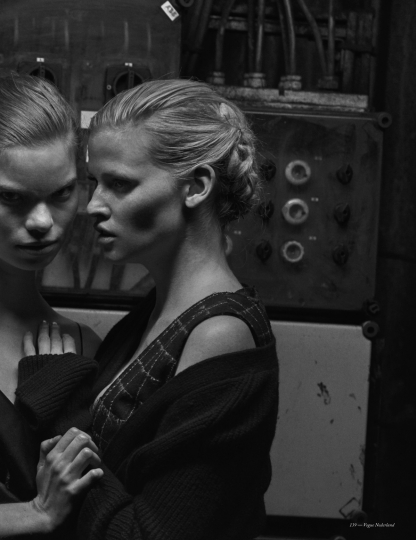 Elisa Hupkes first major story for Dutch Vogue October 2016, photographer Peter Lindbergh, stylist Julia von Boehm, hair Odile Gilbert and make-up Aude Gill 