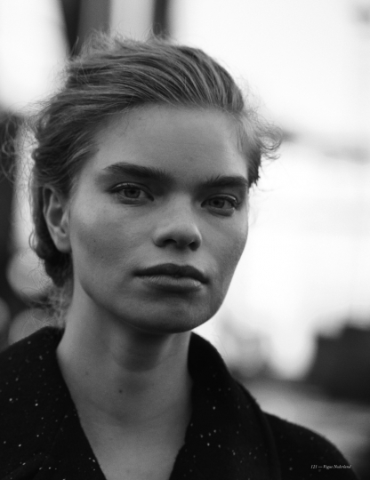 Elisa Hupkes first major story for Dutch Vogue October 2016, photographer Peter Lindbergh, stylist Julia von Boehm, hair Odile Gilbert and make-up Aude Gill 