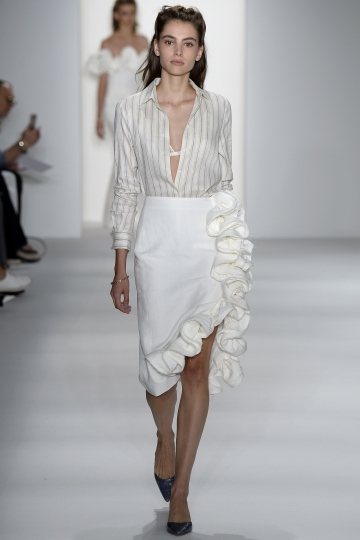 Romy Schönberger shows NY Spring 2017 Brock Collection