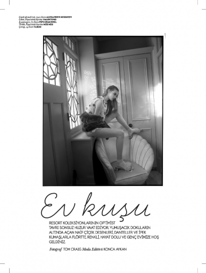 Estella Boersma for Vogue Turkey January 2017, photographer Tom Craig, stylist Konca Aykan, hair Karin bigler, make-up Lotten Holmqvist 