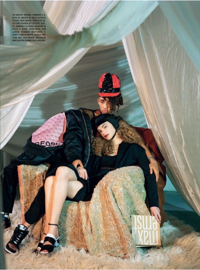 Stunning Estella’s 2th cover in 2017! Vogue Italia January 2017, photographer Bruce Weber, stylist Paul Cavaco, make-up Gucci Westman and hair Orlando Pita 