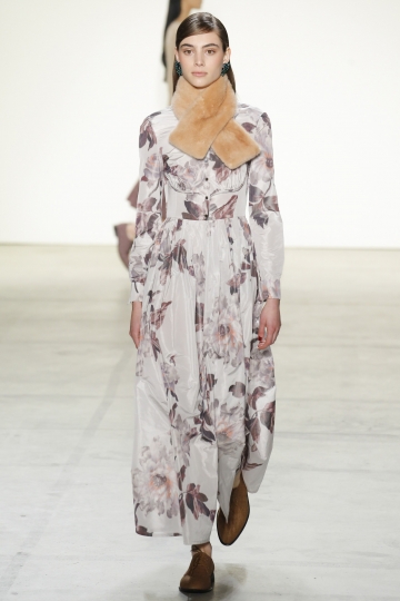 Romy Schönberger for shows Fall/Winter NY 2017 Brock Collection