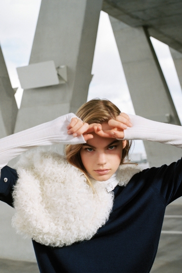 Estella Boersma for Nicolas Ghesquière’s Pre-fall 2017 collection Louis Vuitton, photographer Bruce Weber, styling Marie-Amélie Sauvé, make-up James Kaliardos and hair Paul Hanlon 