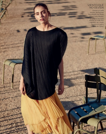 Romy Schönberger for Spanish Vogue March 2017, photographer Daniel Riera, stylist Marina Gallo, hair Peinado Saxon, make=up Karin Westerlund 