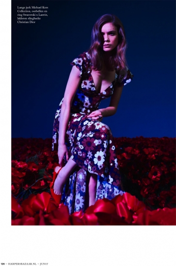 Kim Noorda for Dutch Harpers Bazaar June 2017, photographer Tim Verhallen, stylist Roel Schagen, hair and make-up Magdalena Loza 