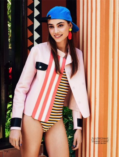 Romy Schönberger for Dutch Elle July 2017, photographer Jeroen W. Mantel, stylist Thomas Vermeer, hair and make-up Ellen Romeijn 