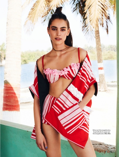 Romy Schönberger for Dutch Elle July 2017, photographer Jeroen W. Mantel, stylist Thomas Vermeer, hair and make-up Ellen Romeijn 