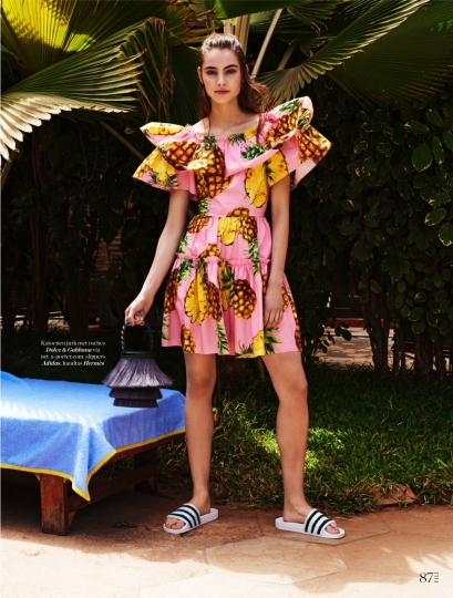 Romy Schönberger for Dutch Elle July 2017, photographer Jeroen W. Mantel, stylist Thomas Vermeer, hair and make-up Ellen Romeijn 