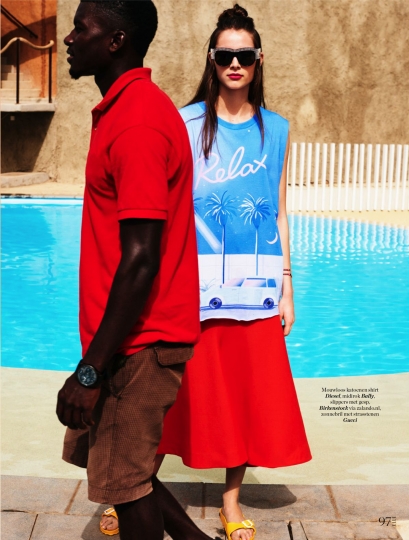 Romy Schönberger for Dutch Elle July 2017, photographer Jeroen W. Mantel, stylist Thomas Vermeer, hair and make-up Ellen Romeijn 