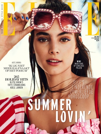 Romy Schönberger for Dutch Elle July 2017, photographer Jeroen W. Mantel, stylist Thomas Vermeer, hair and make-up Ellen Romeijn 