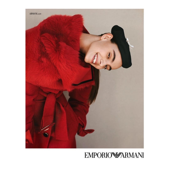 Romy Schönberger for Emporio Armani Campaign FW 2017, photographer Matteo Montanari 