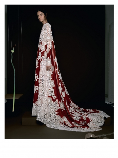 Nikki Vonsee for Special Valentino Haute Couture Italian Vogue September 2017, photographer Brigitte Niede 