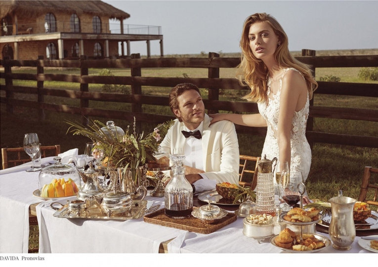 Hanna Verhees for Pronovias Campaign 2018, photographer Miguel Reveriego, stylist Belen Antolin 