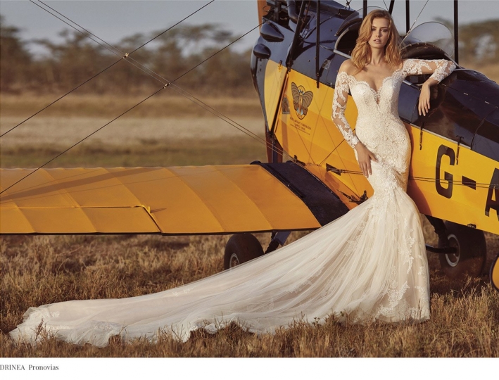 Hanna Verhees for Pronovias Campaign 2018, photographer Miguel Reveriego, stylist Belen Antolin 