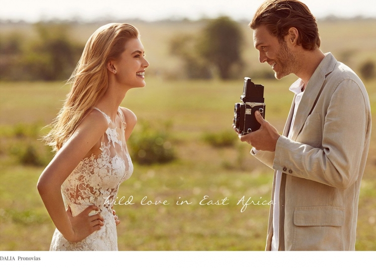 Hanna Verhees for Pronovias Campaign 2018, photographer Miguel Reveriego, stylist Belen Antolin 