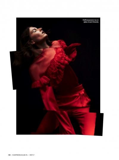 Lais van Niel for Dutch Harpers Bazaar October 2017, photographers Jan & Jorre, stylist Astrid Schilders 