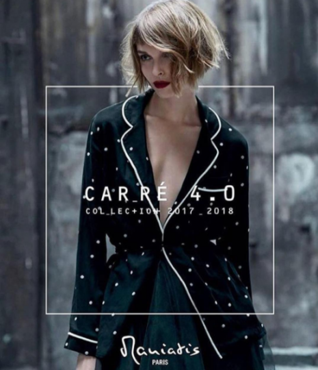 Jacobien van der Kleij for campaign Maniatis F/W 2017 - 2018, photographer Laurent Darmon, stylist Claire Sibilie, hair Andre de la Haigue 