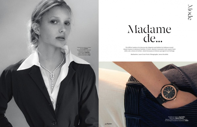 Demy de Vries for La Parisienne de Paris, Photographer James Brodribb, Stylist Laure Orset Prelet 