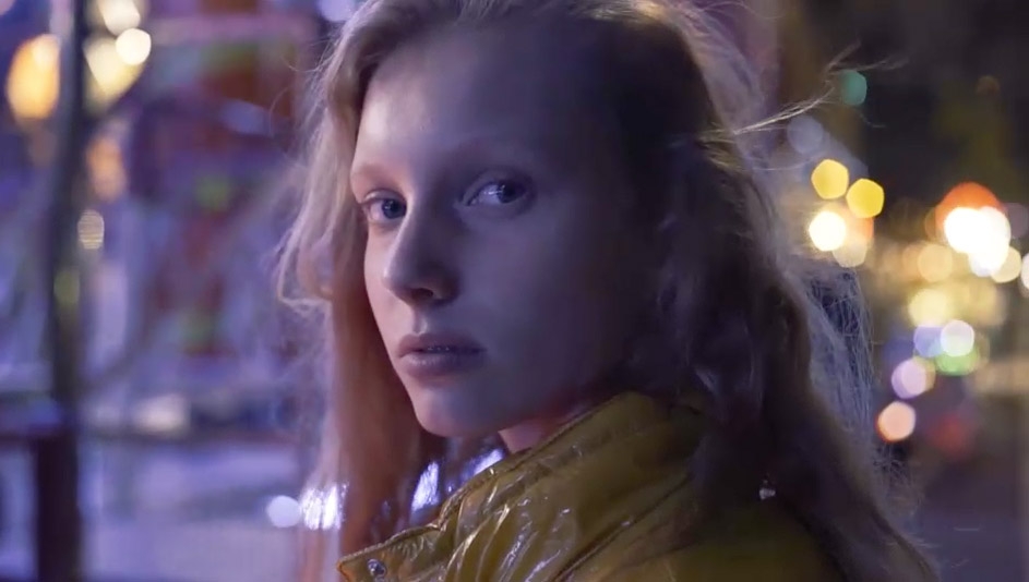 Demy de Vries flirting with the camera during her first video test in Barcelona by Photographer Laura Guttierez 