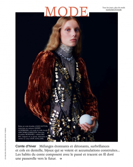 Demy de Vries for French Marie Claire January 2018, Photographer Léa Nielsen, Realisation Anne-Sophie Thomas 