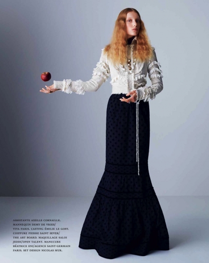 Demy de Vries for French Marie Claire January 2018, Photographer Léa Nielsen, Realisation Anne-Sophie Thomas 