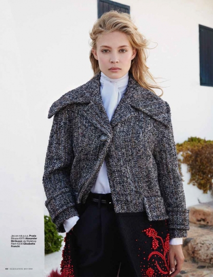 Rianne Haspels for Elegance January 2018, Photographer Andrés de Lara, Stylist Pedro Dias, Hair Yevgen Sokolov, Make-up Julie Cooper 