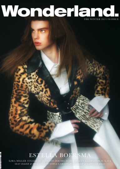 Estella Boersma on the cover of Wonderland  Magazine, winter 2017/2018, Photographer Hugo Comte, Stylist Toni-Blaze Ibekwe 