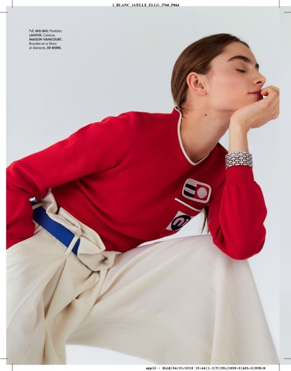 Romy Schönberger for French Elle January 2018, Photographer Sara Merz, Stylist Chloé Dugast 
