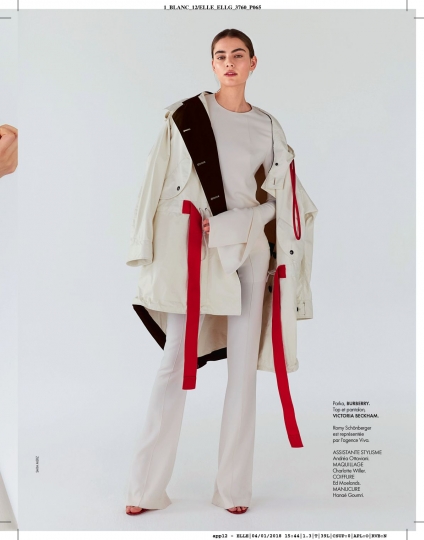 Romy Schönberger for French Elle January 2018, Photographer Sara Merz, Stylist Chloé Dugast 