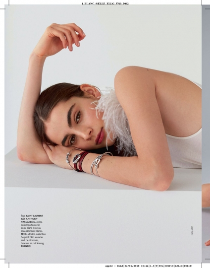 Romy Schönberger for French Elle January 2018, Photographer Sara Merz, Stylist Chloé Dugast 