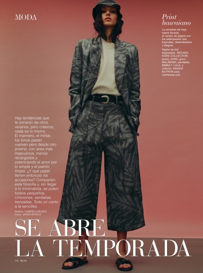 Nikki Vonsee for Telva January 2018, Photographer Javier Biosca, Stylist Gabriella Bilbao 