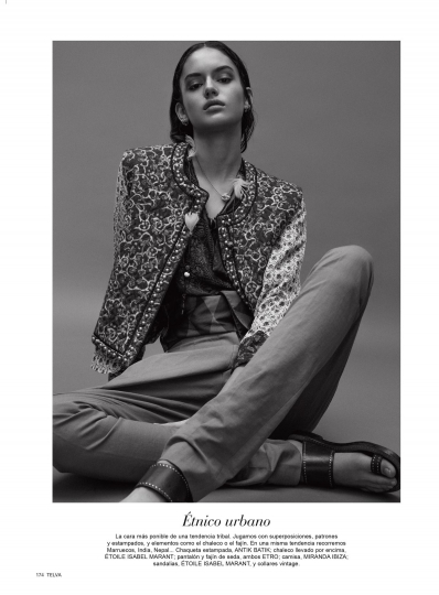 Nikki Vonsee for Telva January 2018, Photographer Javier Biosca, Stylist Gabriella Bilbao 