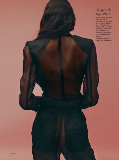 Nikki Vonsee for Telva January 2018, Photographer Javier Biosca, Stylist Gabriella Bilbao 