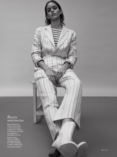 Nikki Vonsee for Telva January 2018, Photographer Javier Biosca, Stylist Gabriella Bilbao 