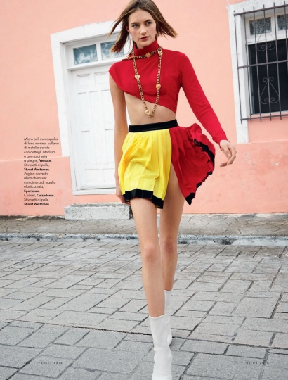 Sanne Vloet for Vanity Fair Italy March 2018, Photographer Pamela Hansen, Stylist Pina Gandolfi, Hair and Make-up Toni Feliciano 